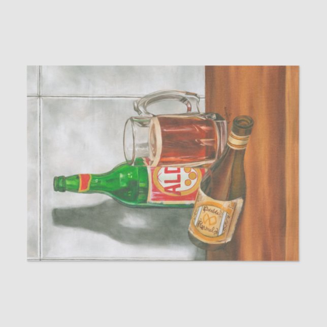 Papel De Seda Still Life with Beer de Jennifer Goldberger (Anverso)