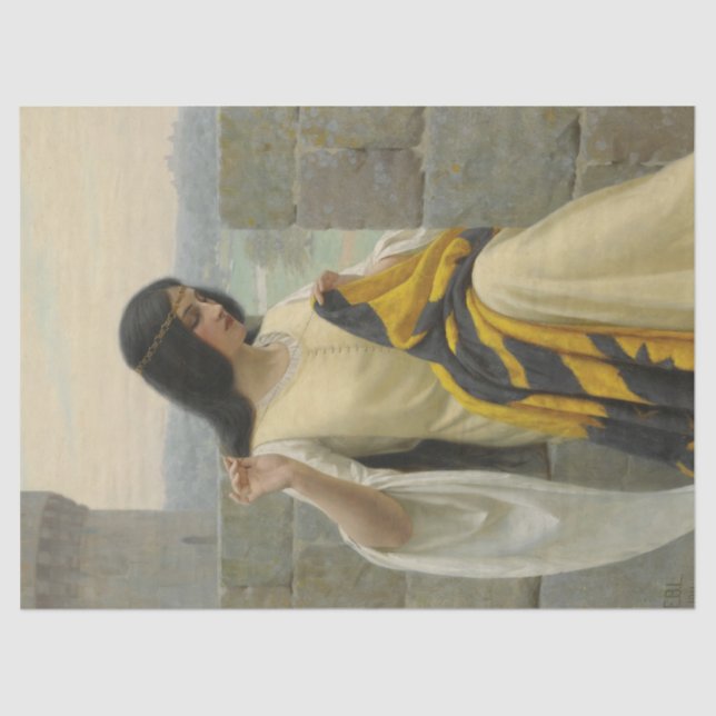 Papel De Seda Stitching the Standard Flag (Mujer medieval) (Anverso)