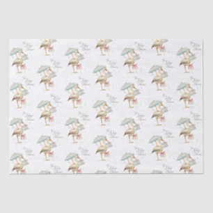Papel De Seda Stork Wildflower Ribbon Baby Shower