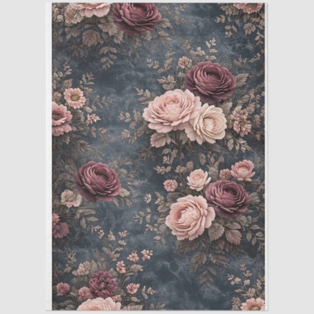 Papel De Seda Stormy Roses  (Anverso)
