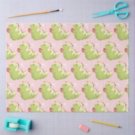 Papel De Seda Strawberry Matcha Dinosaur 