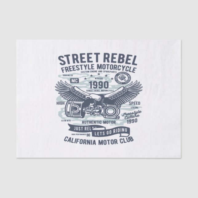 Papel De Seda Street Rebel Motorcycle (Anverso)
