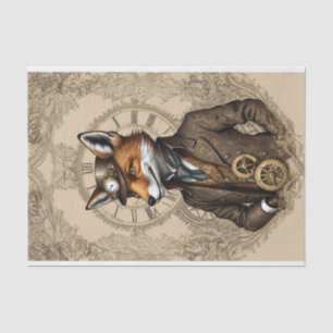 Papel De Seda Stunning Vintage Steampunk Fox