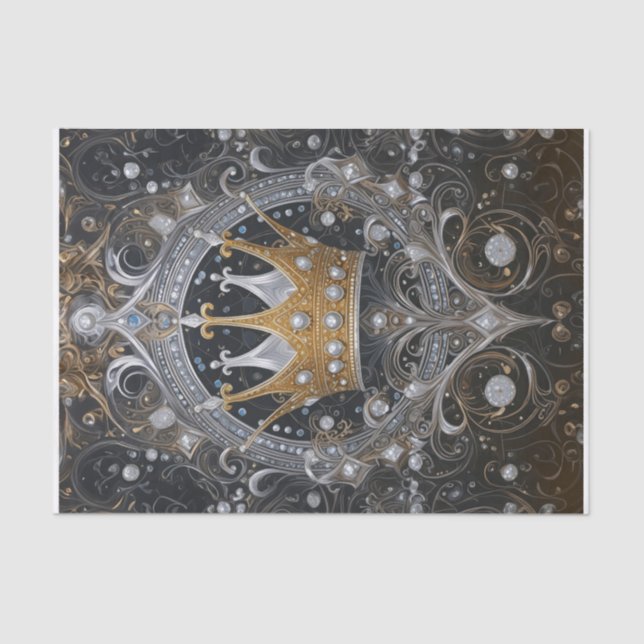 Papel De Seda Su Alteza, Reina Fabulosa Oro y Plata (Anverso)