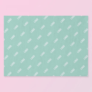 Papel De Seda Su imagen o logotipo cargado en mosaico Verde cl
