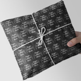 Papel De Seda Su logotipo aquí Sencillo patrón moderno en blanco