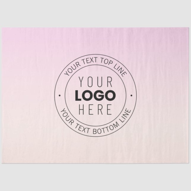 Papel De Seda Su logotipo cargado | Texto circular editable (Anverso)