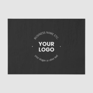 Papel De Seda Su logotipo comercial y su texto editable   Blanco