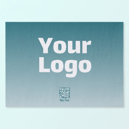 Papel De Seda Su logotipo con código QR editable y color de degr