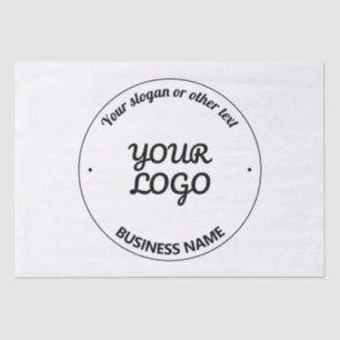 Papel De Seda Su logotipo con el lema editable y el nombre comer