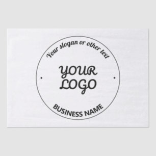 Papel De Seda Su logotipo con lema y nombre de empresa editables