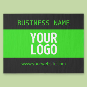 Papel De Seda Su logotipo o imagen negro y verde brillante