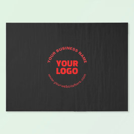 Papel De Seda Su logotipo y texto circular editable, rojo o mare