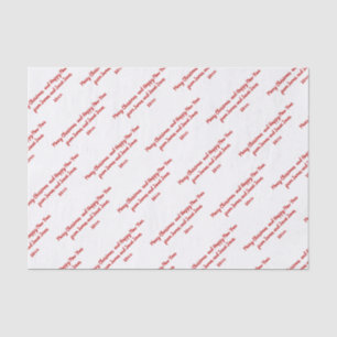 Papel De Seda Su mensaje del navidad - fuente roja - modelo de