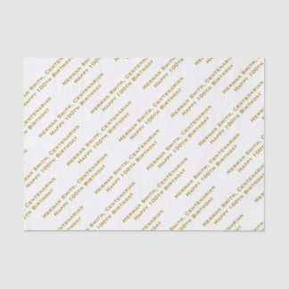 Papel De Seda Su patrón de texto en todo el mundo Imprimir oro/b