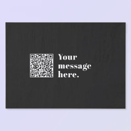 Papel De Seda Su propio código QR cargado y texto retro editable