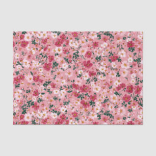 Papel De Seda Suave Floral Bohemio Vintage Pastel Rosa Ditsy de