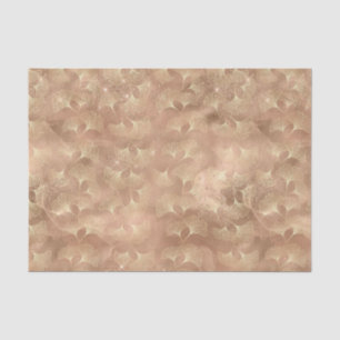 Papel De Seda Suave patrón botánico de hoja de oro de Ginkgo Ros