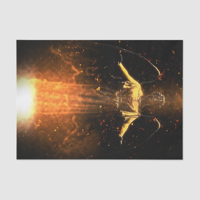 Papel De Seda Subida de Falln de las llamas (Anverso)