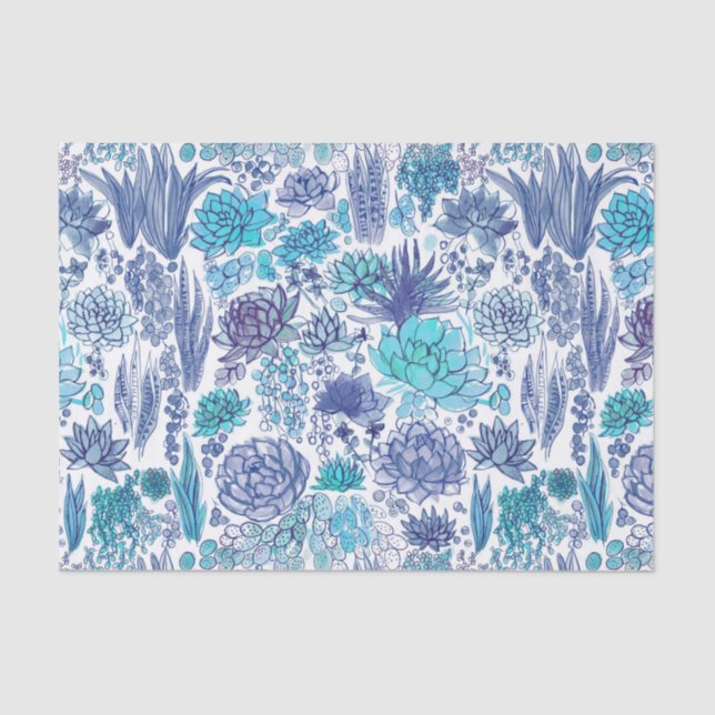 Papel De Seda Suculento jardín (Anverso)