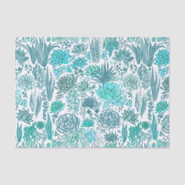 Papel De Seda Suculento jardín (Anverso)