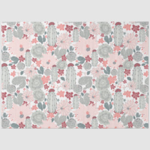 Papel De Seda Sucultores Cactus Cacti Pink Mint