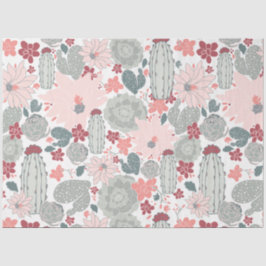 Papel De Seda Sucultores Cactus Cacti Pink Mint