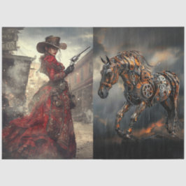 Papel De Seda Sue Steampunk y Western Lady