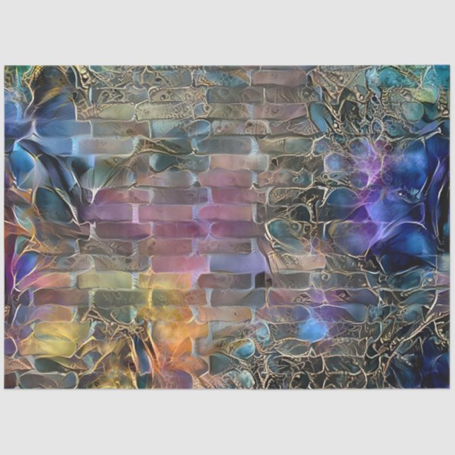 Papel De Seda Sueño de arte morado dorado (Anverso)