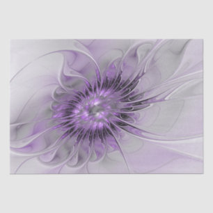 Papel De Seda Sueño de Flor de Lavanda Arte Fractal Abstracto Mo