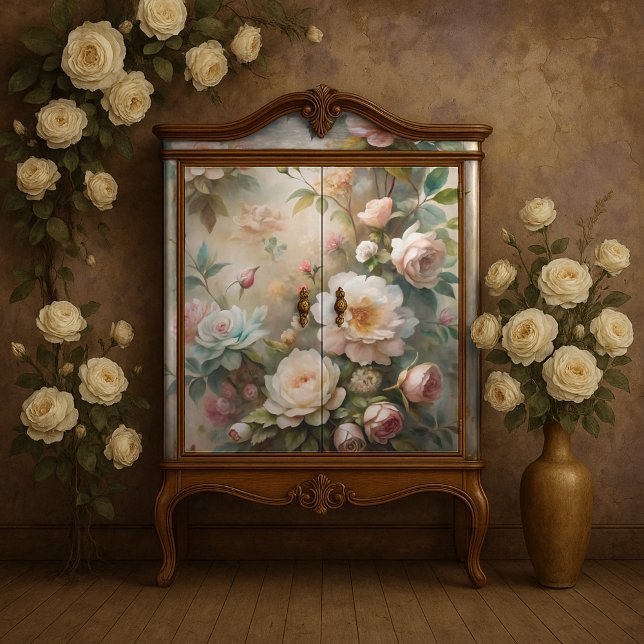 Papel De Seda Sueño de jardín de rosas decoupage (Rose Garden Dream Decoupage Tissue Paper)
