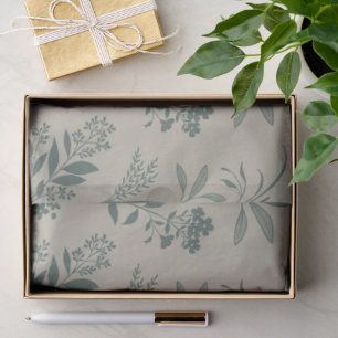 Papel De Seda Sueño de Jardín Silueta Botánica Elegante - beige