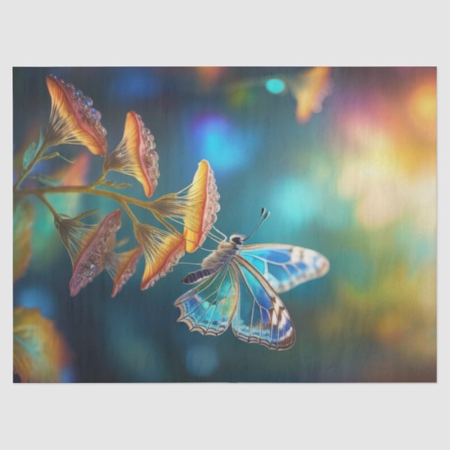 Papel De Seda Sueño de mariposa encantado (Anverso)