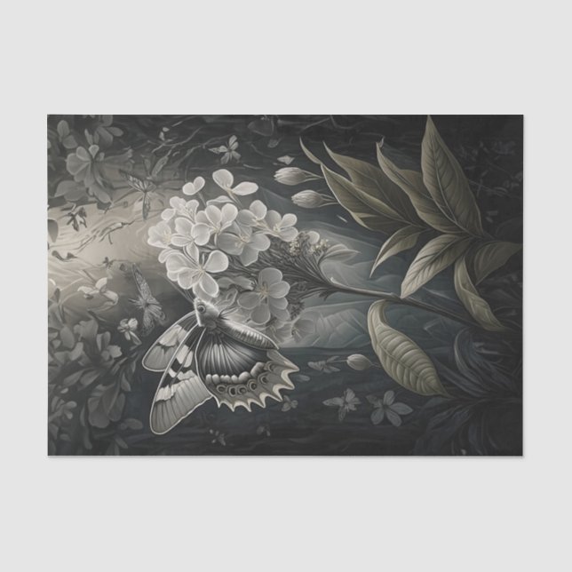Papel De Seda Sueños de adelfa, polilla en crepúsculo (Anverso)