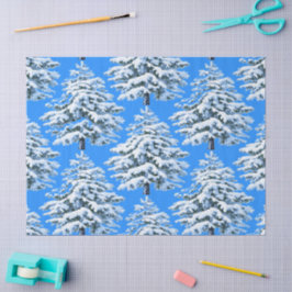 Papel De Seda Sueños de árbol helado Bosque nevado