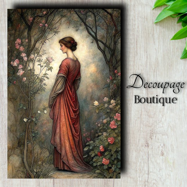 Papel De Seda Sueños de jardín (Garden Dreams Decoupage Tissue Paper)