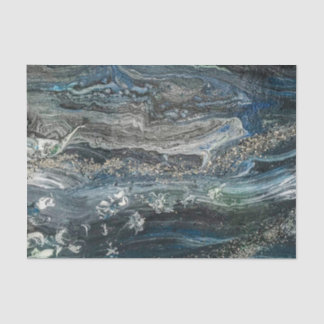 Papel De Seda Sueños de la pintura abstracta del Océano 20