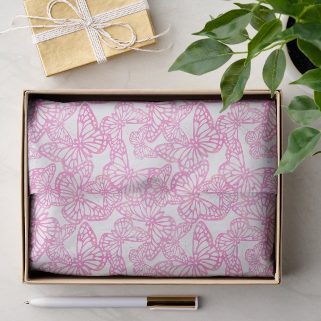 Papel De Seda Sueños de mariposa (rosa) (Regalo )
