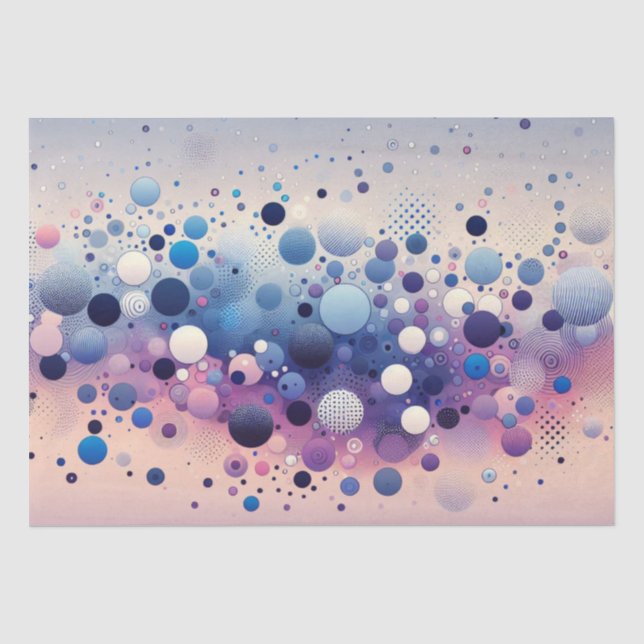 Papel De Seda Sueños de Pastel Polka (Anverso)