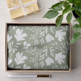 Papel De Seda Sueños de pradera floral Siluetas botánicas salvia