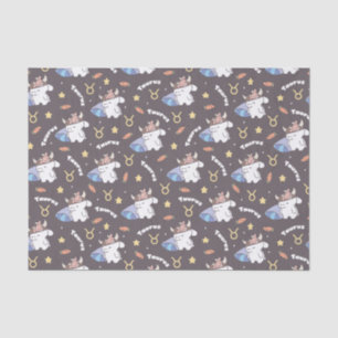 Papel De Seda Sueños de Taurus - Patrón de conejito Zodiac Sleep