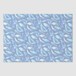 Papel De Seda sueños dulces - plumas de color azul claro :