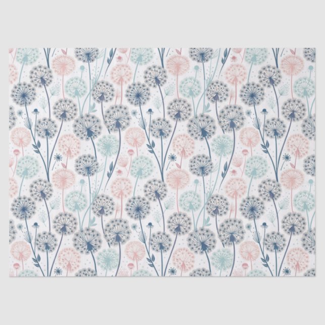 Papel De Seda Sueños Pastel Dandelion - Floral capilar (Anverso)