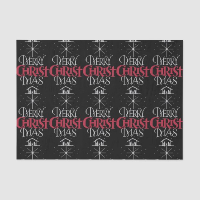 Papel De Seda Suéter de Navidad Feo Feo Religioso Cristiano (Anverso)