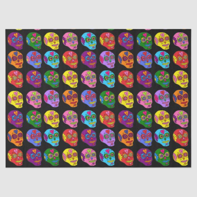 Papel De Seda Sugar Skull (Anverso)