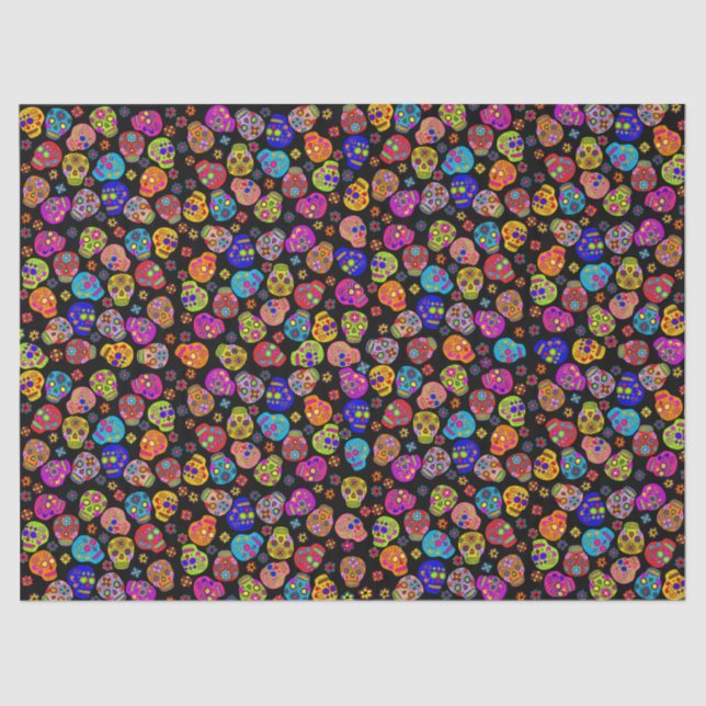 Papel De Seda Sugar Skull (Anverso)