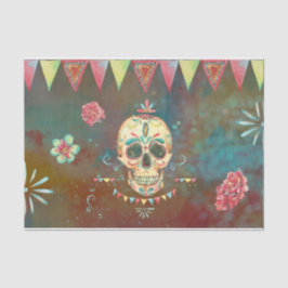 Papel De Seda Sugar Skull Dia De Los Muertos 3 Desnudos