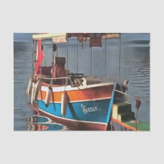 Papel De Seda Sultán Taxi Bote Marmaris Arte Náutico