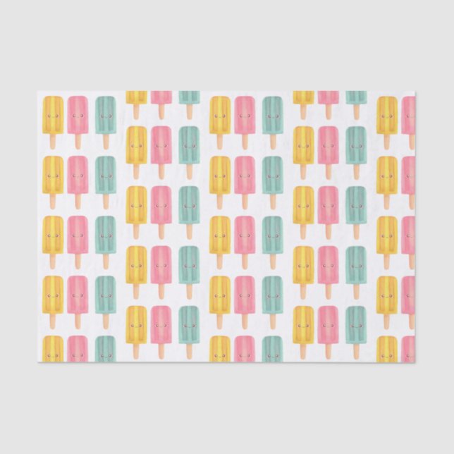 Papel De Seda Summer Ice Cream Sticks (Anverso)