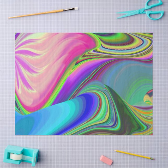 Papel De Seda Summerfeeling, Resumen 3D Rainbowart (Artesanía)